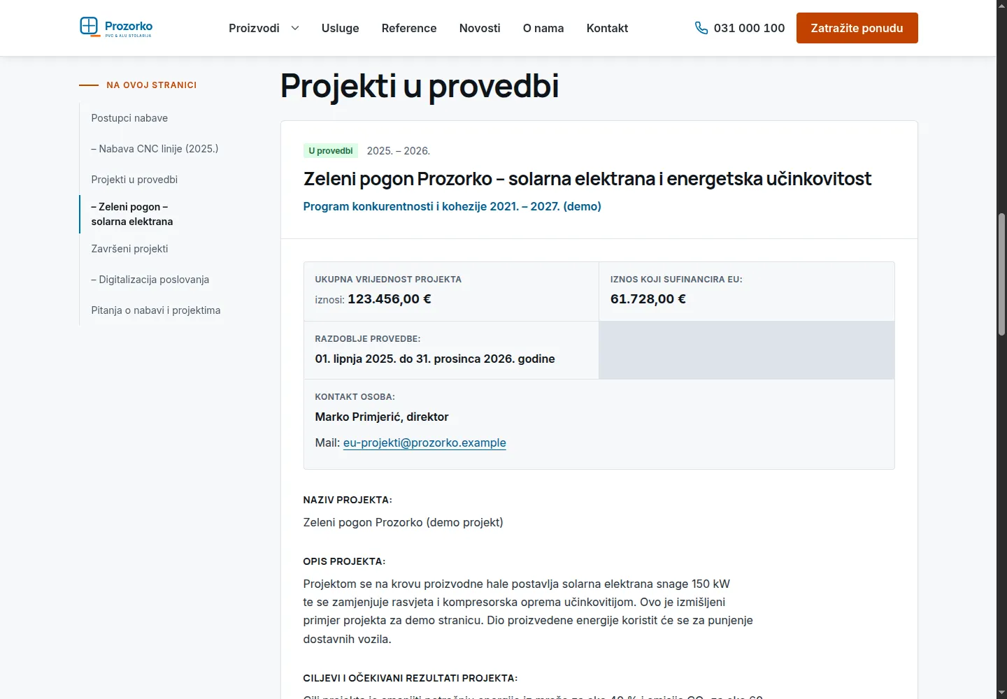 Prozorko — demo EU project
