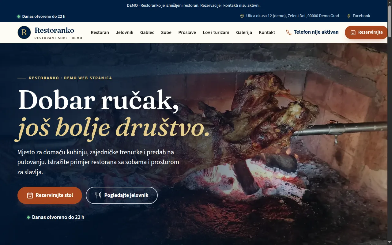 Restoranko — homepage